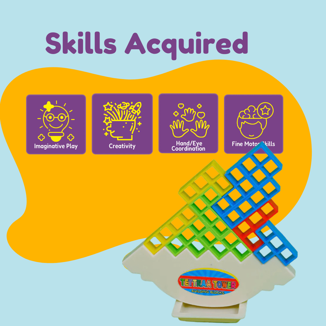 Baan Toys Toys Baan Toys Tetra Tower Balance Game, Swing Stack Balance Toy for Kids - Color May Vary (3 Years+)