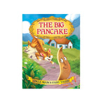 Runaway pancake rolling away while animals and children chase it.