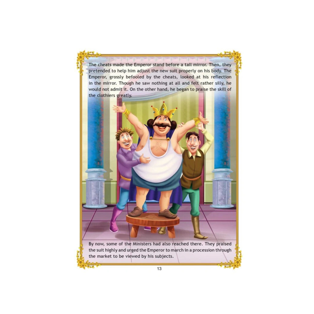 King in invisible clothes tricked by weavers.