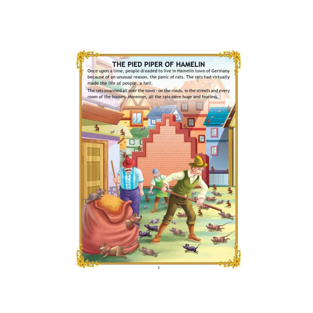 A magical piper helps a town and teaches honesty.