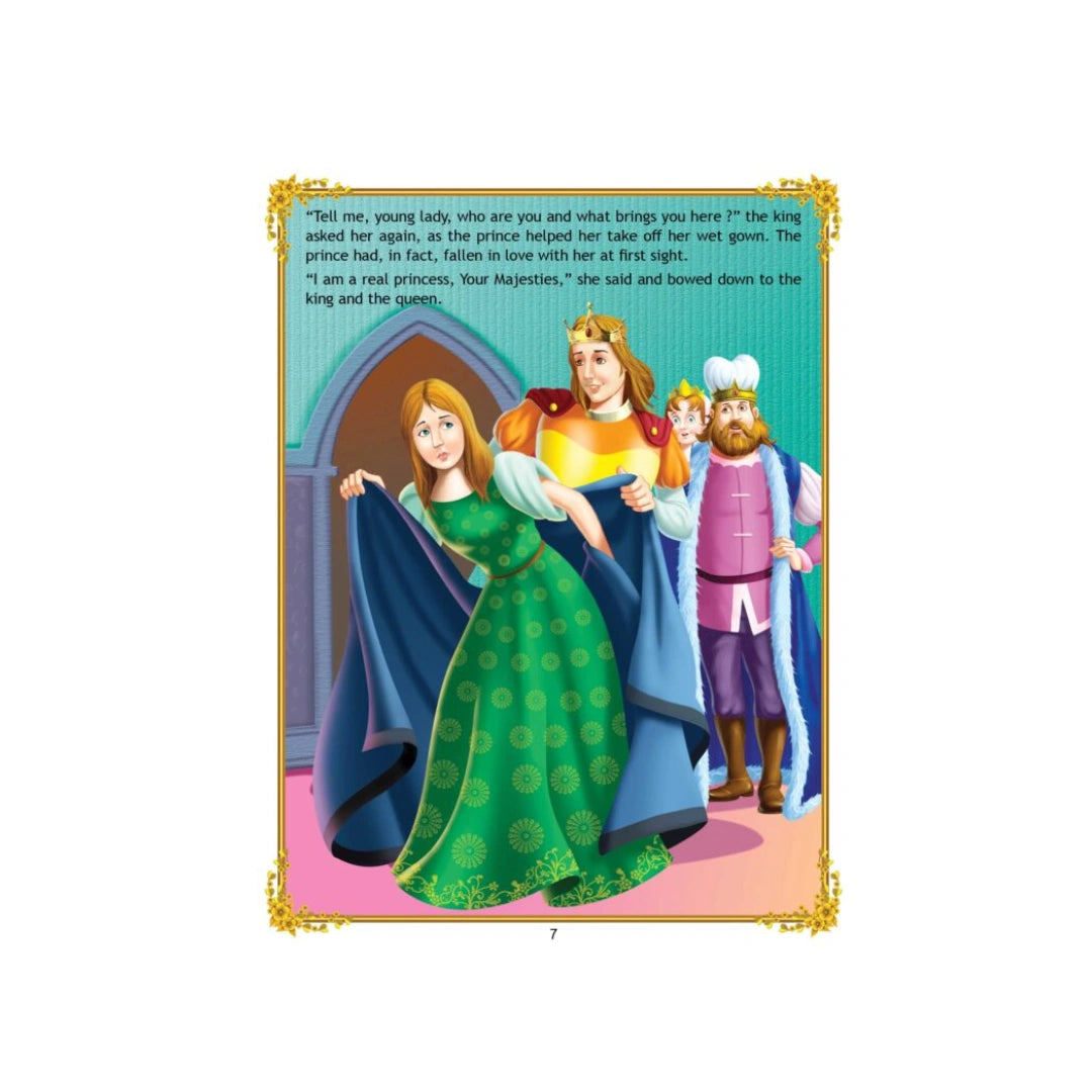 A princess is tested with a pea under mattresses.