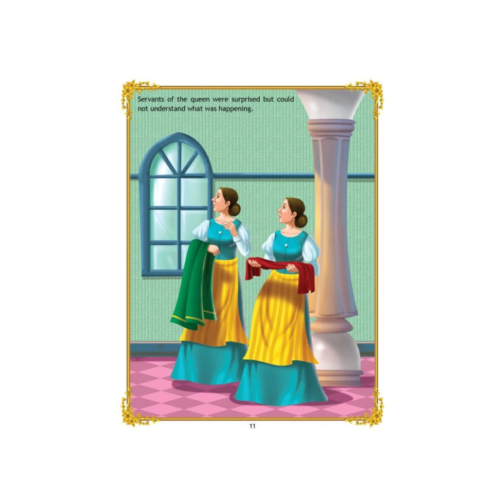A princess is tested with a pea under mattresses.
