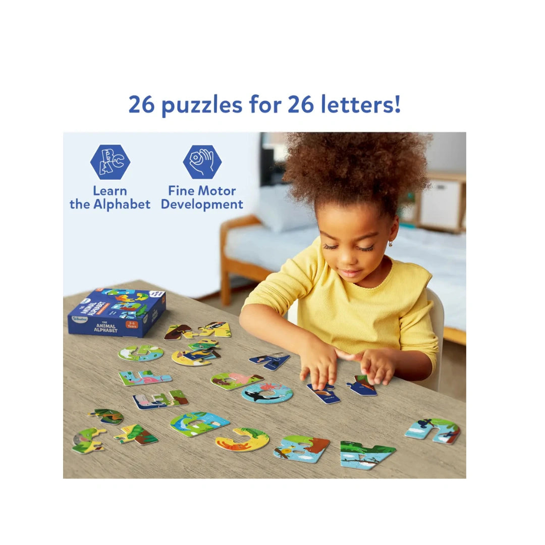 Animal alphabet puzzle set