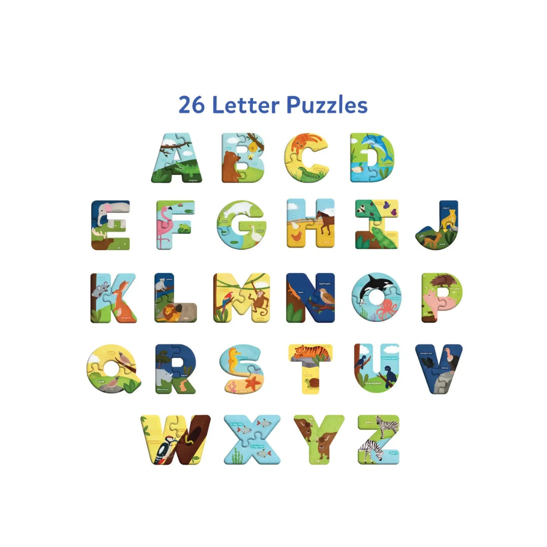 Animal alphabet puzzle set