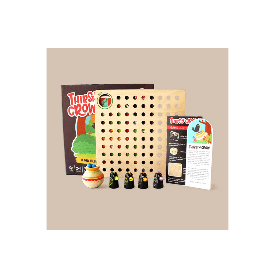Shumee Toys Shumee Wooden Thirsty Crow Board Game - Fun Family Game Set (4 Years+)