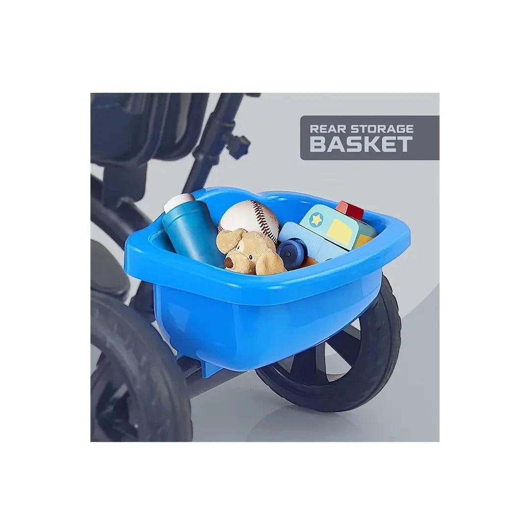 The Magic Lamps Ride Toymall Thunder Tricycle – Safe & Stylish Ride for Kids (2–5 Years) | Storage Basket, Parental Handle, Seat Belt & Bell