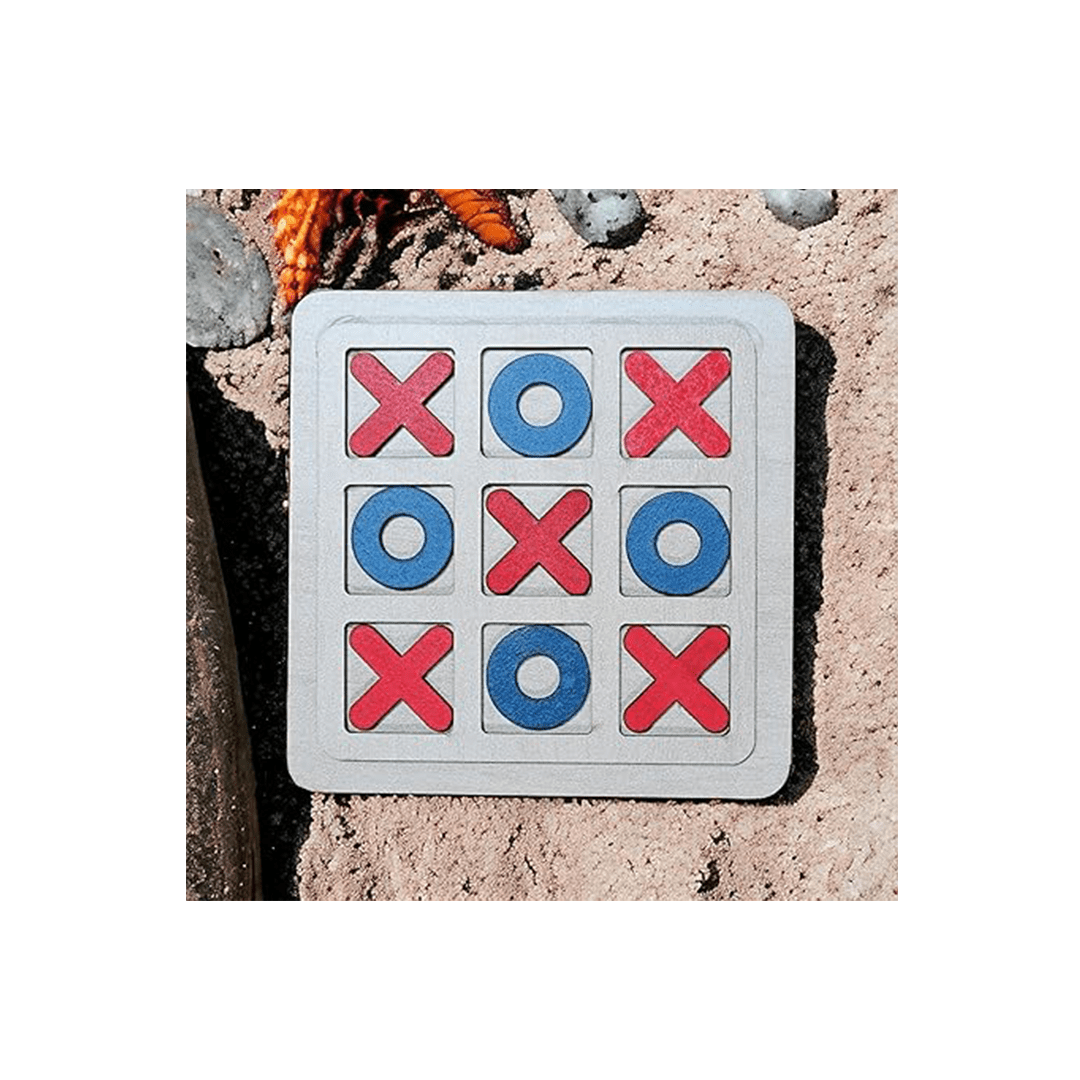 Baan Toys Toys Baan Toys Wooden Tic Tac Toe Classic Board Game - Multicolor (3 Years+)
