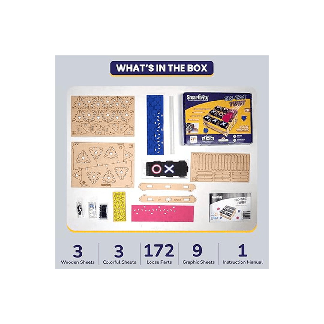 Smartivity Toys Smartivity Tic Tac Twist | DIY STEM Construction Toy( 6 Years+)