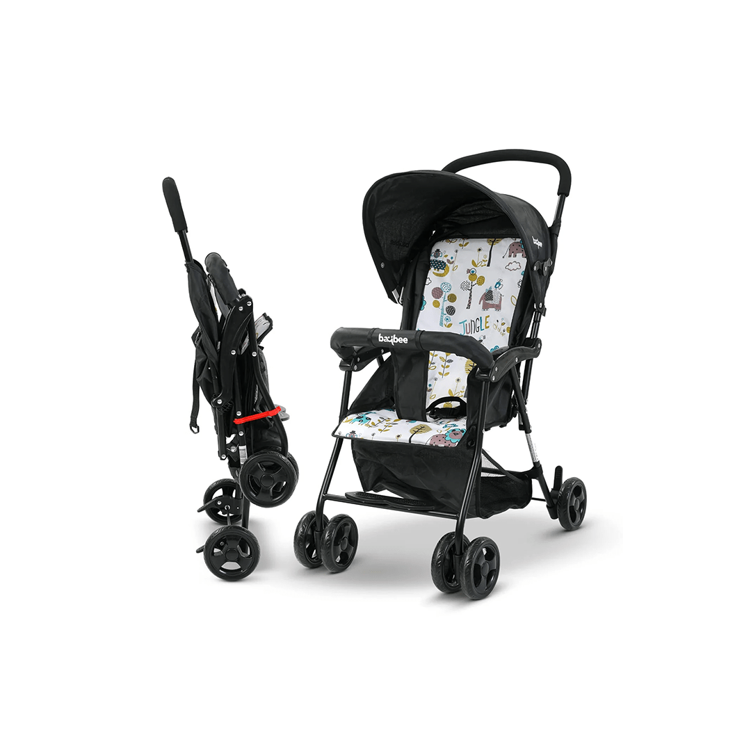 Baybee Other Gears Baybee Tiny Baby Stroller Pram under 5 kgs for Kids, Foldable Baby Trolley with 2- Adjustable Positions, 3 Point Safety Belt, Baby Travel Pram , LightWeight Travel Stroller for Kids with Canopy & Parent Handle
