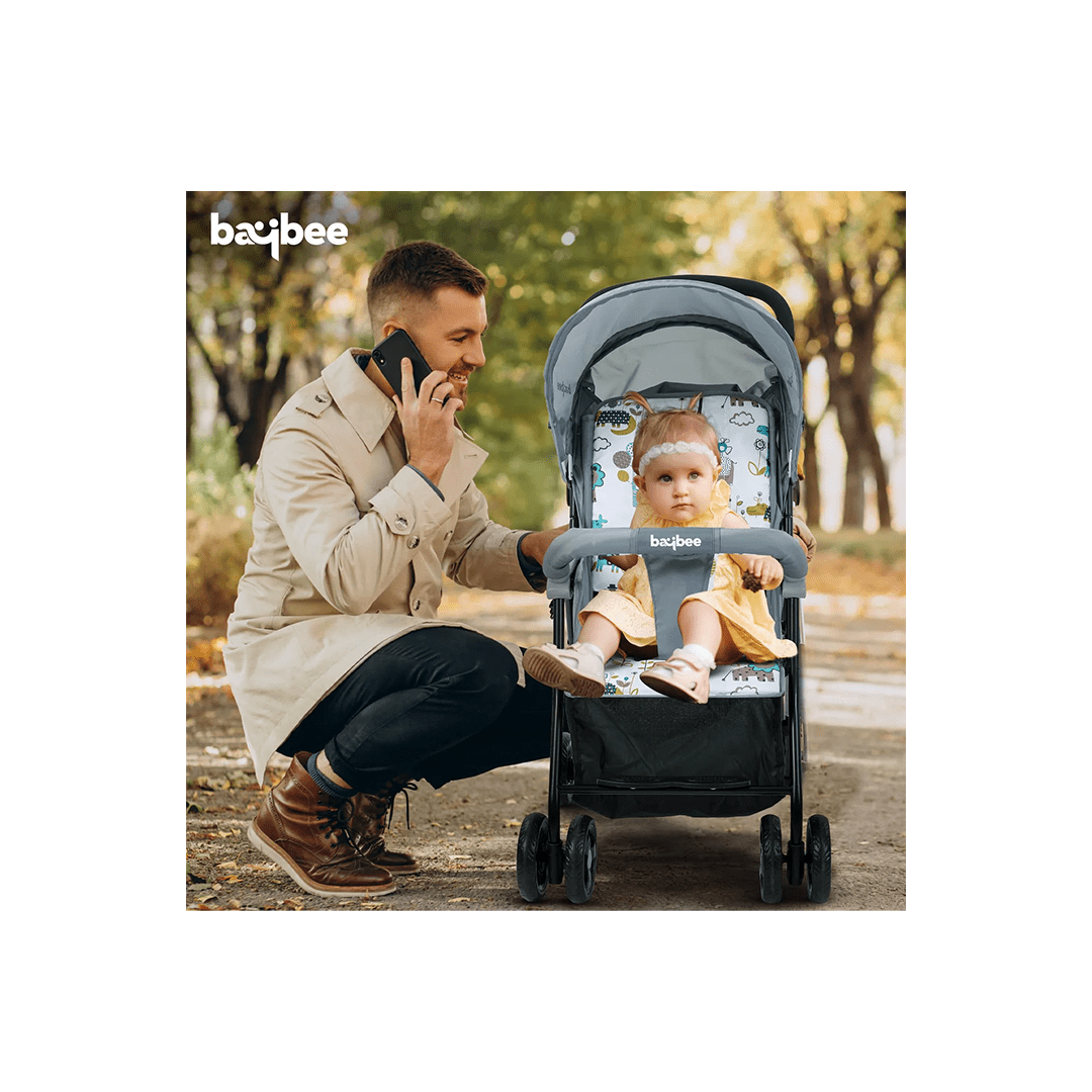 Baybee Other Gears Baybee Tiny Baby Stroller Pram under 5 kgs for Kids, Foldable Baby Trolley with 2- Adjustable Positions, 3 Point Safety Belt, Baby Travel Pram , LightWeight Travel Stroller for Kids with Canopy & Parent Handle