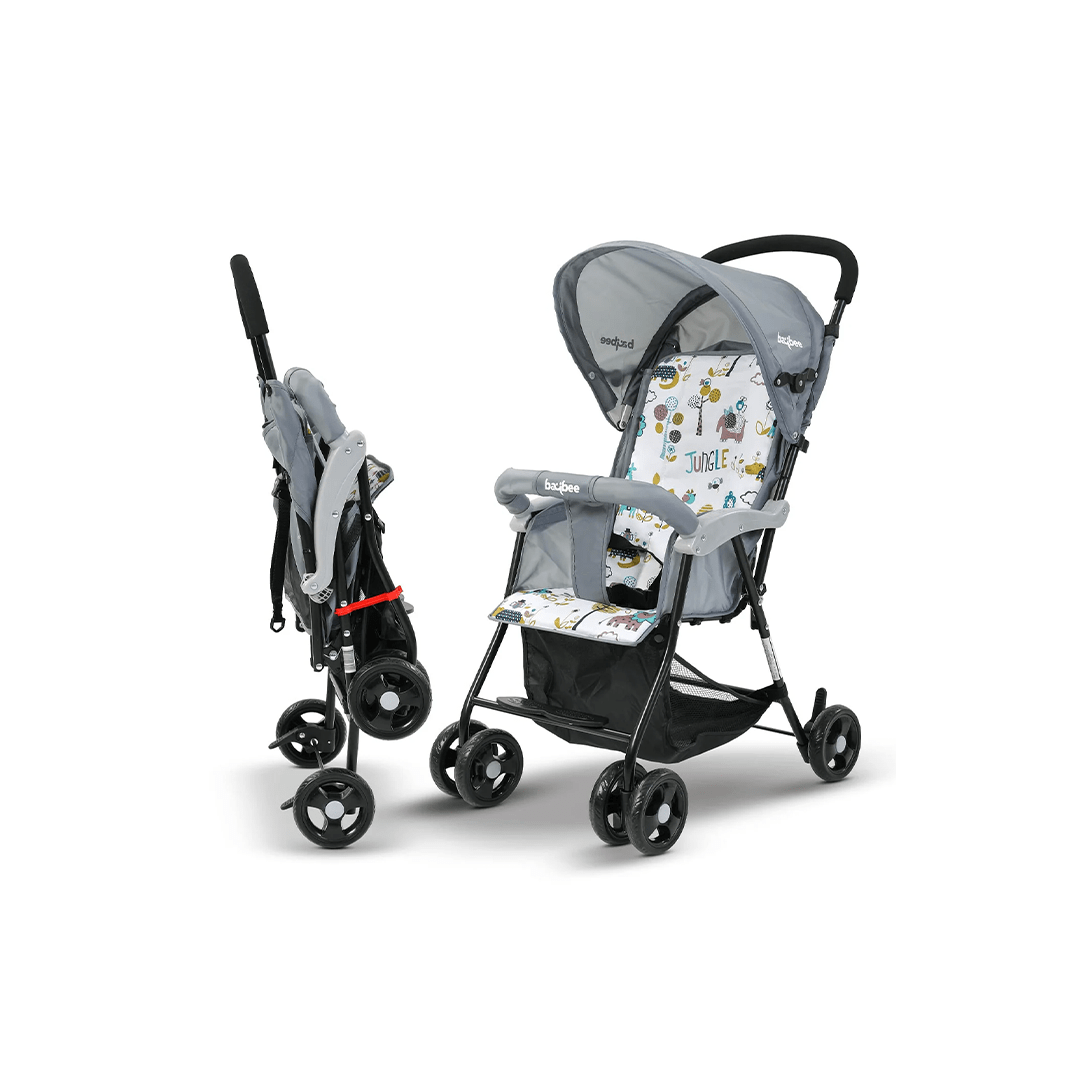 Baybee Other Gears Baybee Tiny Baby Stroller Pram under 5 kgs for Kids, Foldable Baby Trolley with 2- Adjustable Positions, 3 Point Safety Belt, Baby Travel Pram , LightWeight Travel Stroller for Kids with Canopy & Parent Handle