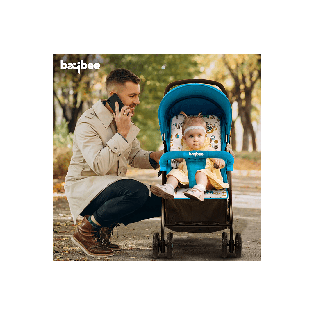 Baybee Other Gears Baybee Tiny Baby Stroller Pram under 5 kgs for Kids, Foldable Baby Trolley with 2- Adjustable Positions, 3 Point Safety Belt, Baby Travel Pram , LightWeight Travel Stroller for Kids with Canopy & Parent Handle
