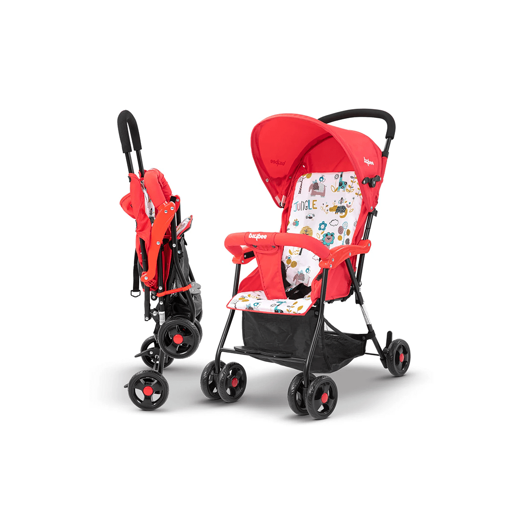 Baybee Other Gears Baybee Tiny Baby Stroller Pram under 5 kgs for Kids, Foldable Baby Trolley with 2- Adjustable Positions, 3 Point Safety Belt, Baby Travel Pram , LightWeight Travel Stroller for Kids with Canopy & Parent Handle
