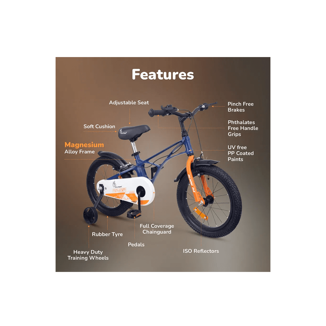 R for Rabbit Ride-ons R For Rabbit Tiny Toes Ryder Bicycle For Kids 14 Inch 90% Plug N Play Installation