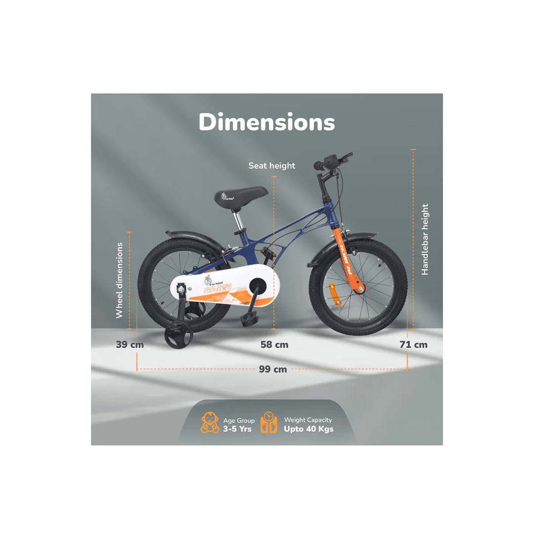 R for Rabbit Ride-ons R For Rabbit Tiny Toes Ryder Bicycle For Kids 14 Inch 90% Plug N Play Installation