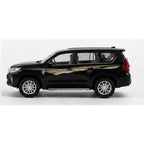 Toyota Land Cruiser Prado diecast toy car with lights, sound, and pull-back action