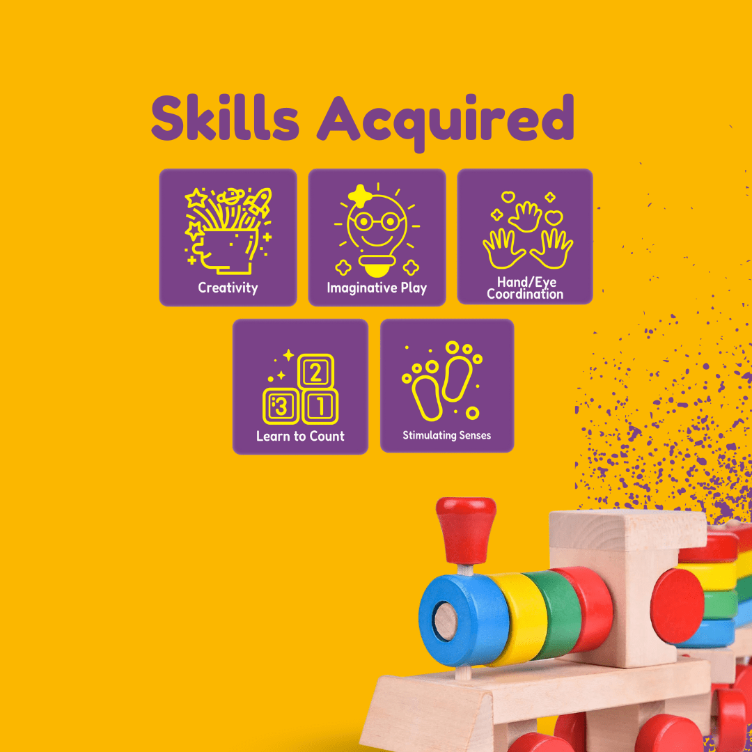 Extrokids Toys Baan Toys Wooden Shape Sorter Train (2 Years+)