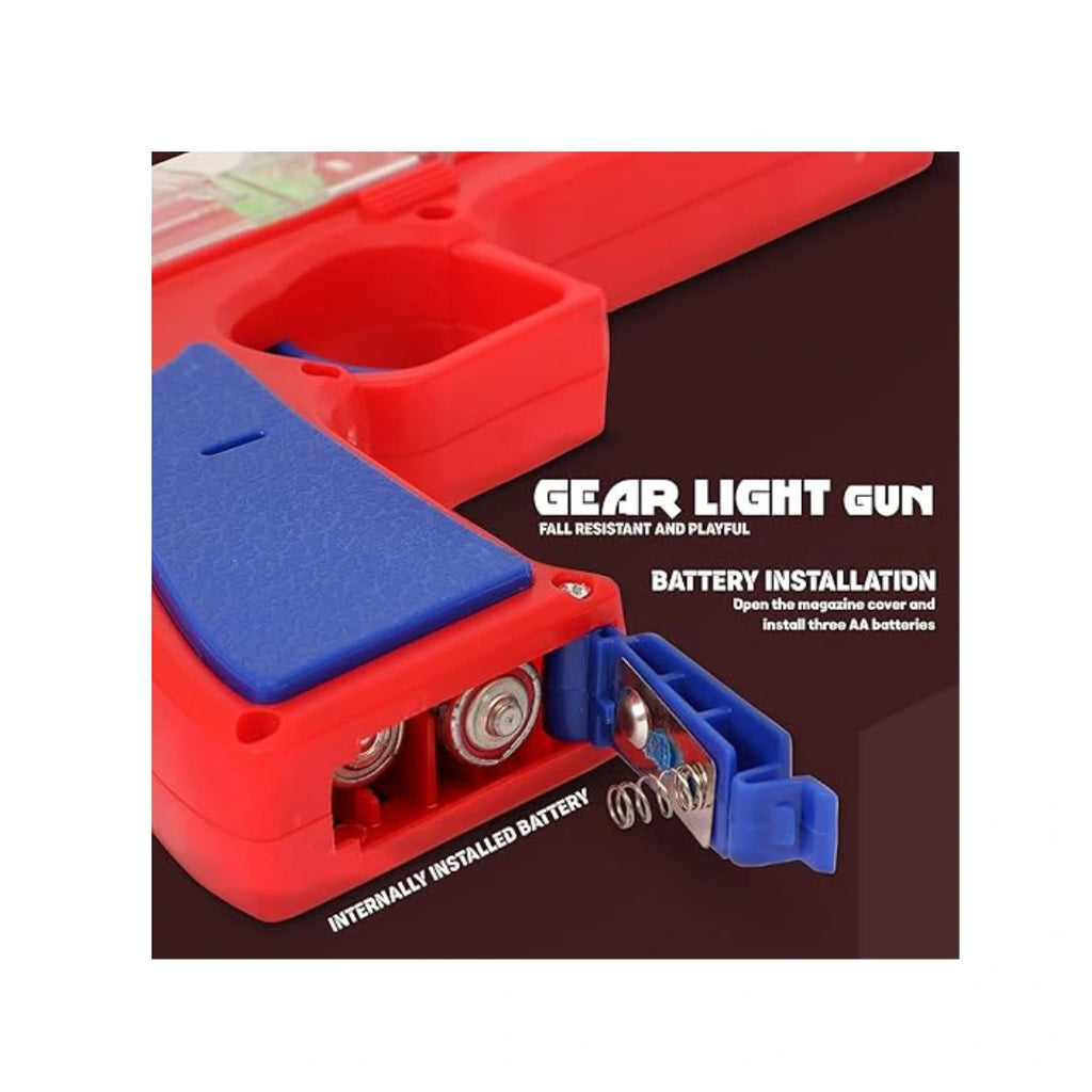 Transparent gear toy with lights