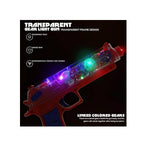 Transparent gear toy with lights 