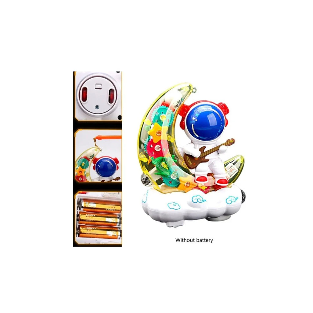 Transparent gear musical toy with lights and music