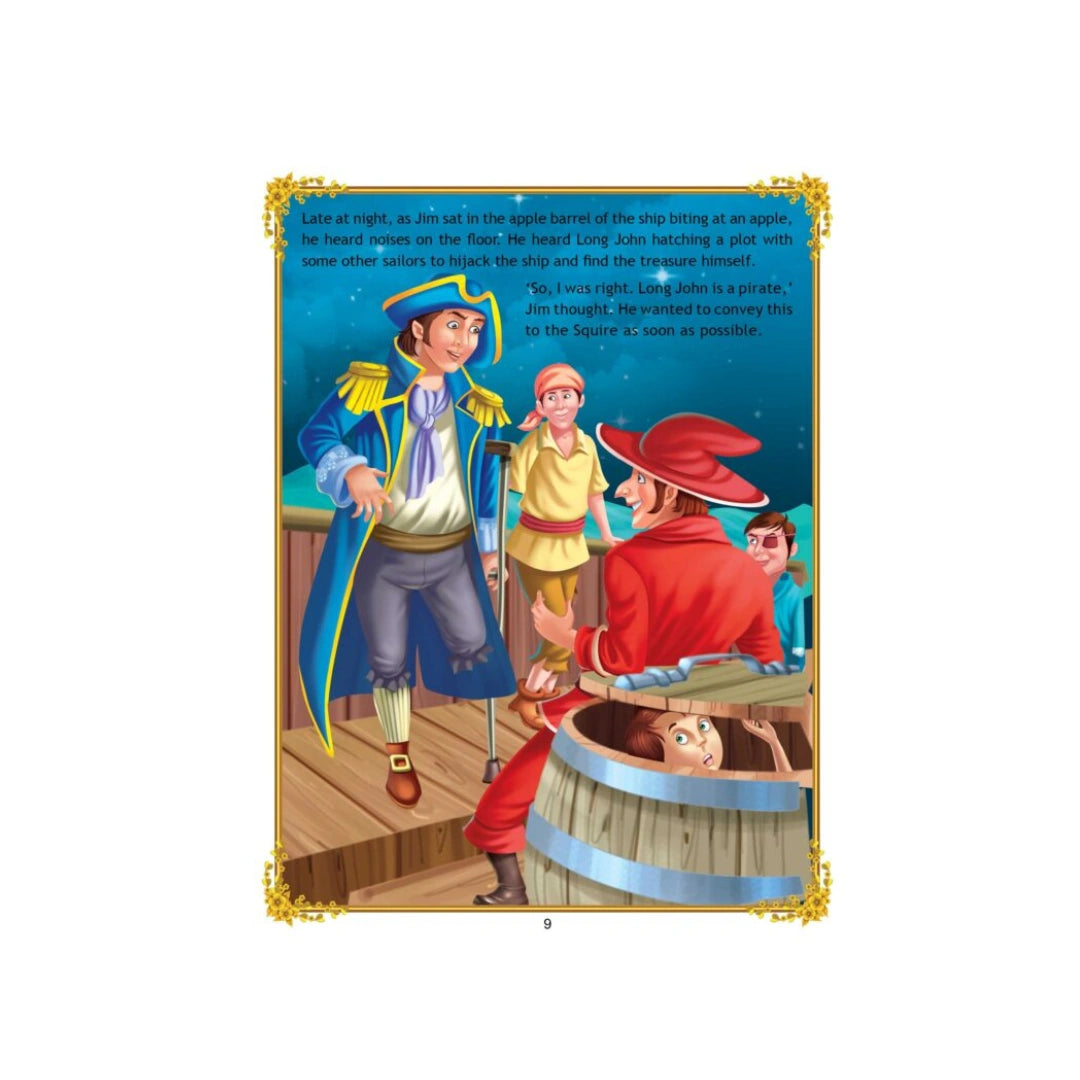 Boy finds treasure map and goes on pirate sea adventure.