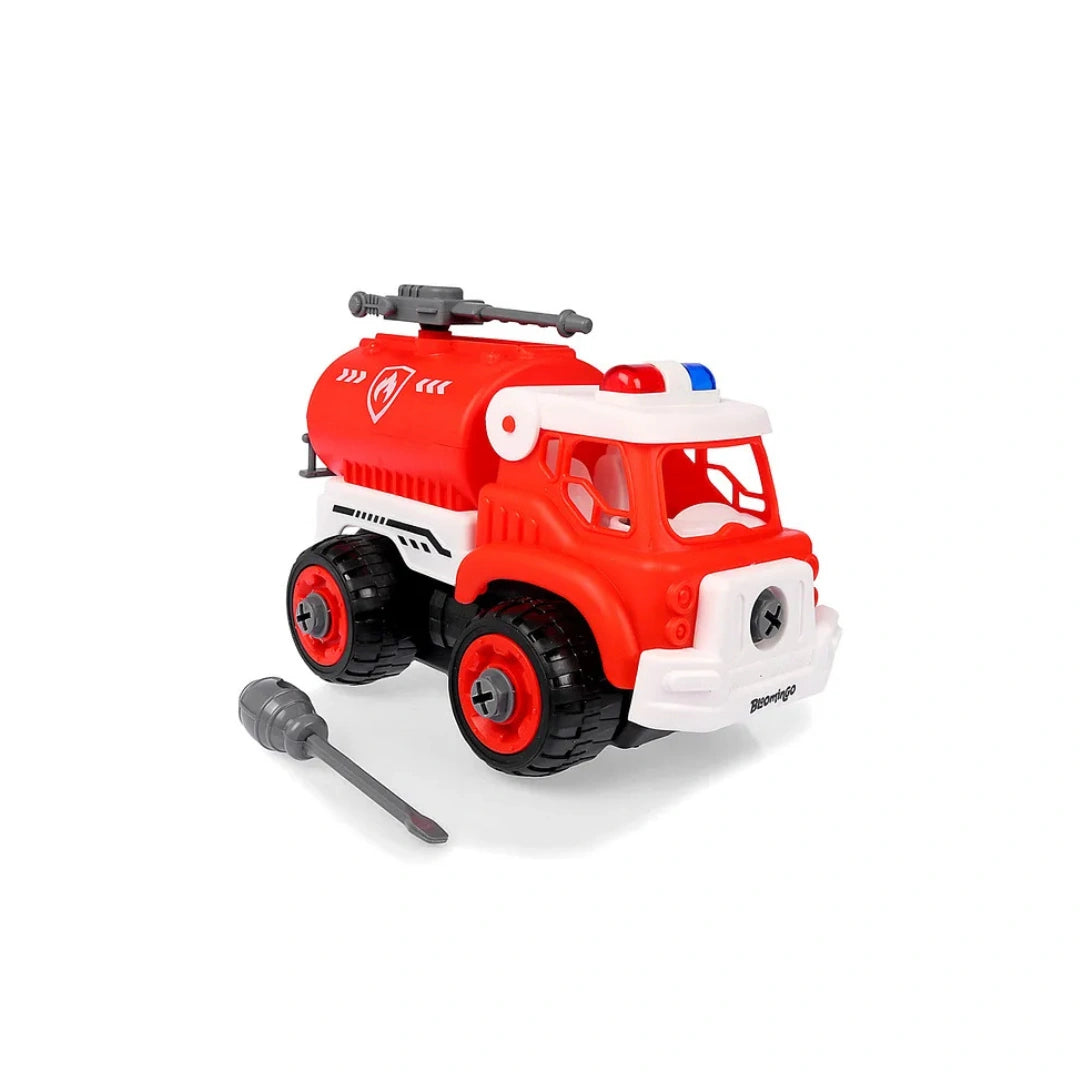 Playshifu Bloomingo Trucksterz Fireflash,Take Apart Cement Mixer Toy