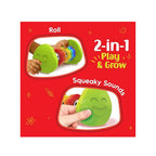 Tummy time roller toy with rings