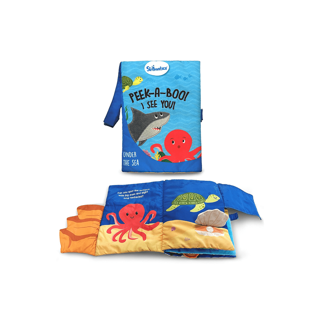 Skillmatics Books Skillmatics Peek-A-Boo: Under The Sea | Interactive Cloth Book (Ages 6+ months)