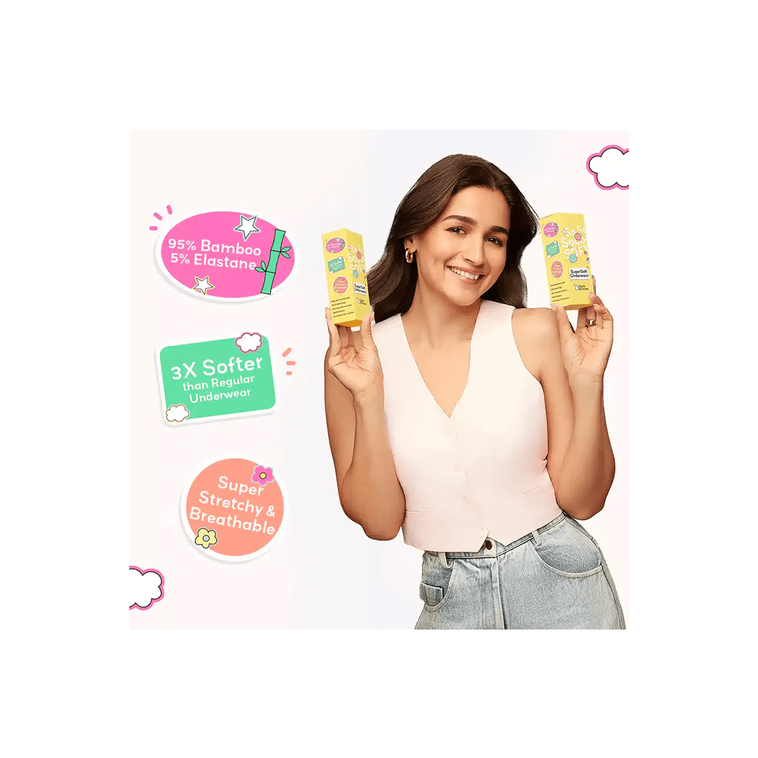 SuperBottoms Clothing SuperBottom Baby Bloomers Underwear Nature Pack of 4( 6Months - 4Years)