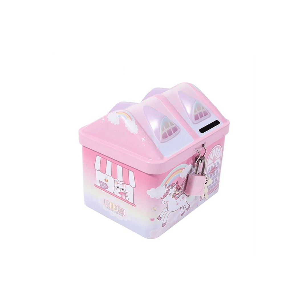 Baan Toys Piggy Bank Baan Toys Printed Metal Piggy Bank With Secure Lock & Keys (3 Years+)