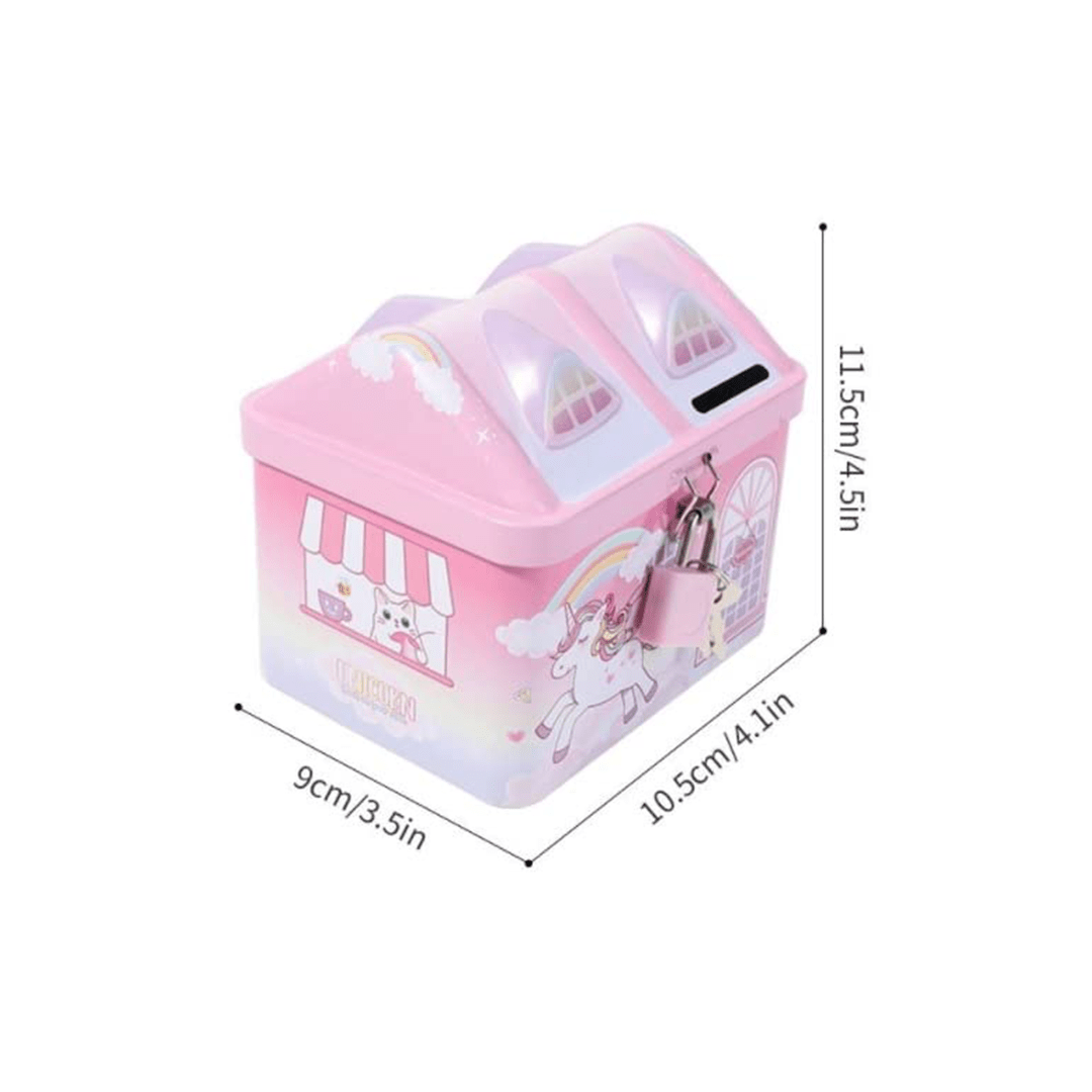 Baan Toys Piggy Bank Baan Toys Printed Metal Piggy Bank With Secure Lock & Keys (3 Years+)