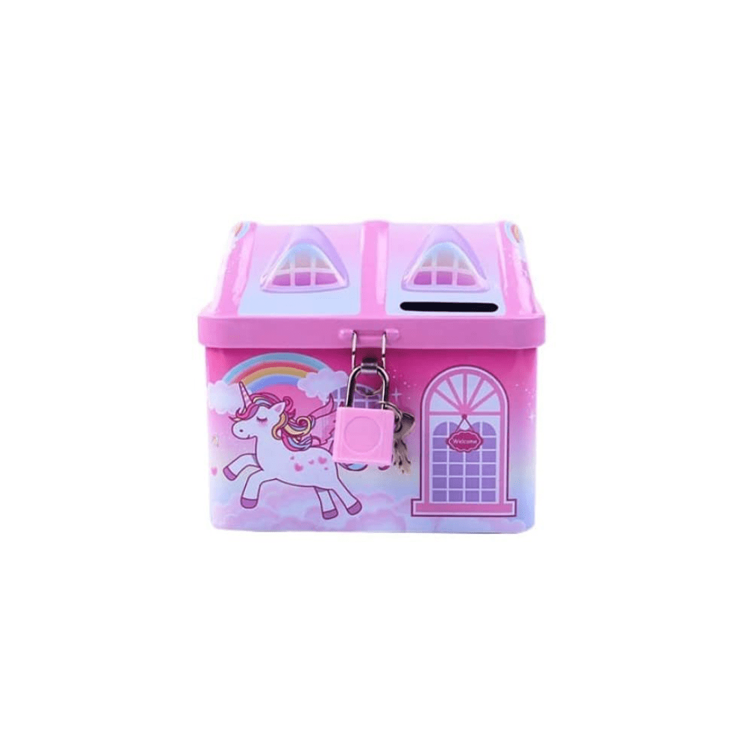 Baan Toys Piggy Bank Baan Toys Printed Metal Piggy Bank With Secure Lock & Keys (3 Years+)