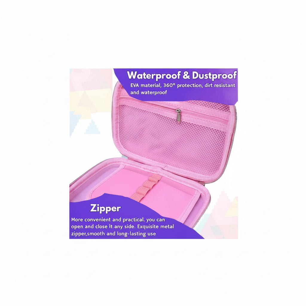 Showbizz Unicorn 3D Embossed EVA Pencil Box Large Capacity School Organizer