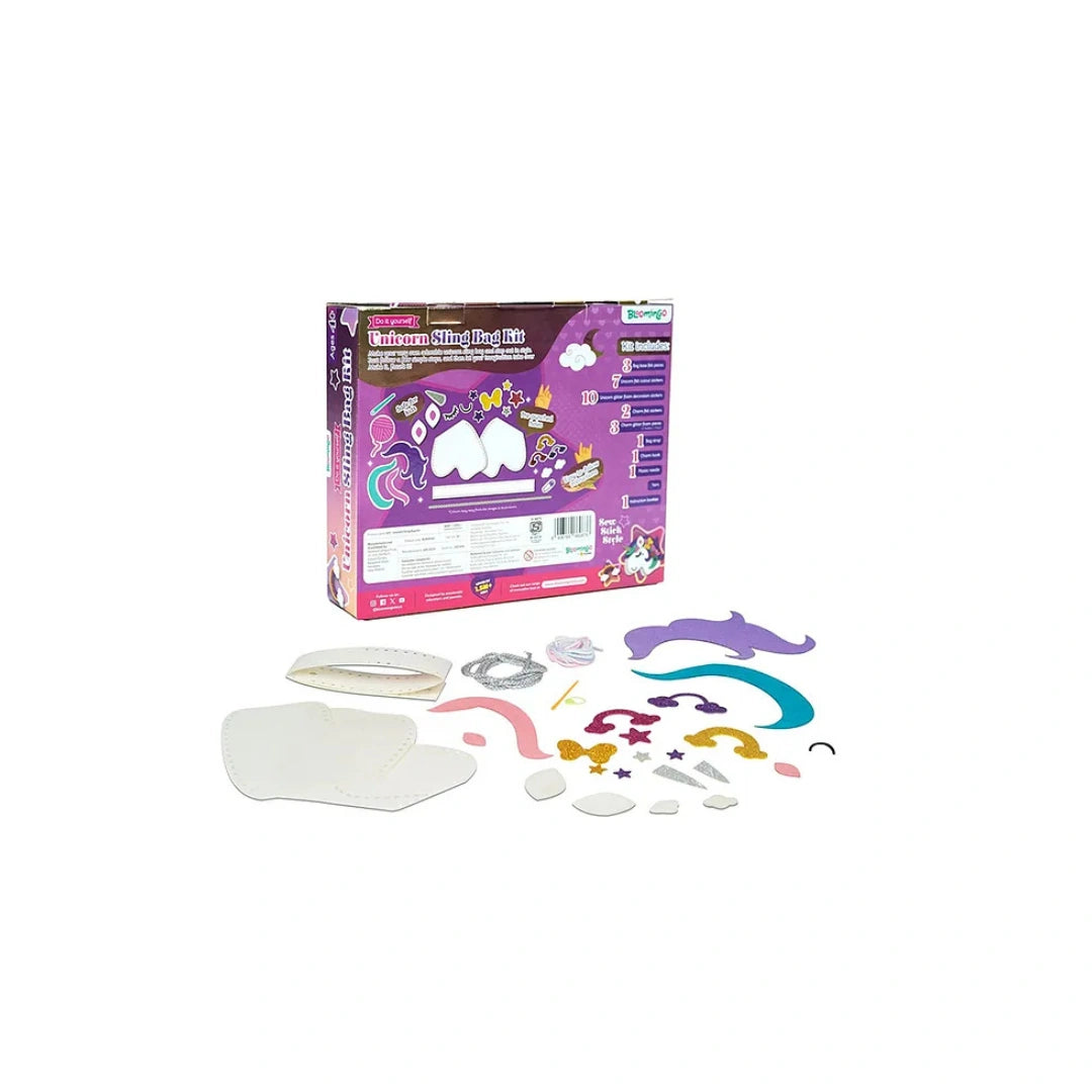 Playshifu Bloomingo Unicorn Shaped Sling Bag Art & Craft Kit