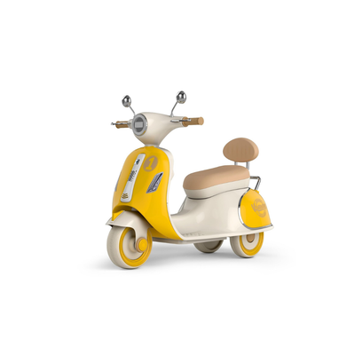 Ideal Battery Operated Vintage Scooter for Girls and Boys with Music Wide Seat, Safe Bike for Kid, Ages 2-6 Years, Stylish & Fun Design