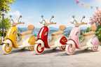 Star Vintage Vespa Battery Operated Bike for Kids, Ride on Toys Kids Bike Scooty Double Motor with Remote Control | Baby Rechargeable Battery Bike | Electric Bike for Kids (2 Years+) Color as Per Availability