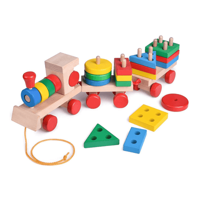 Extrokids Toys Baan Toys Wooden Shape Sorter Train (2 Years+)