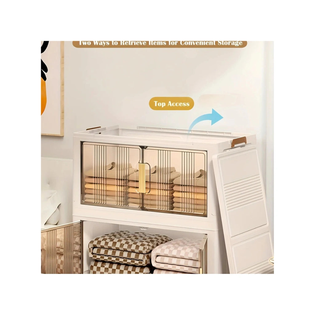 Multipurpose Storage Cabinet with Lockable Doors and Shelves for Bedroom