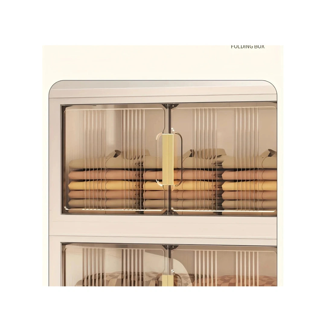 Multipurpose Storage Cabinet with Lockable Doors and Shelves for Bedroom
