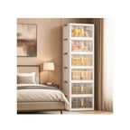 Multipurpose Storage Cabinet with Doors and Shelves for Bedroom