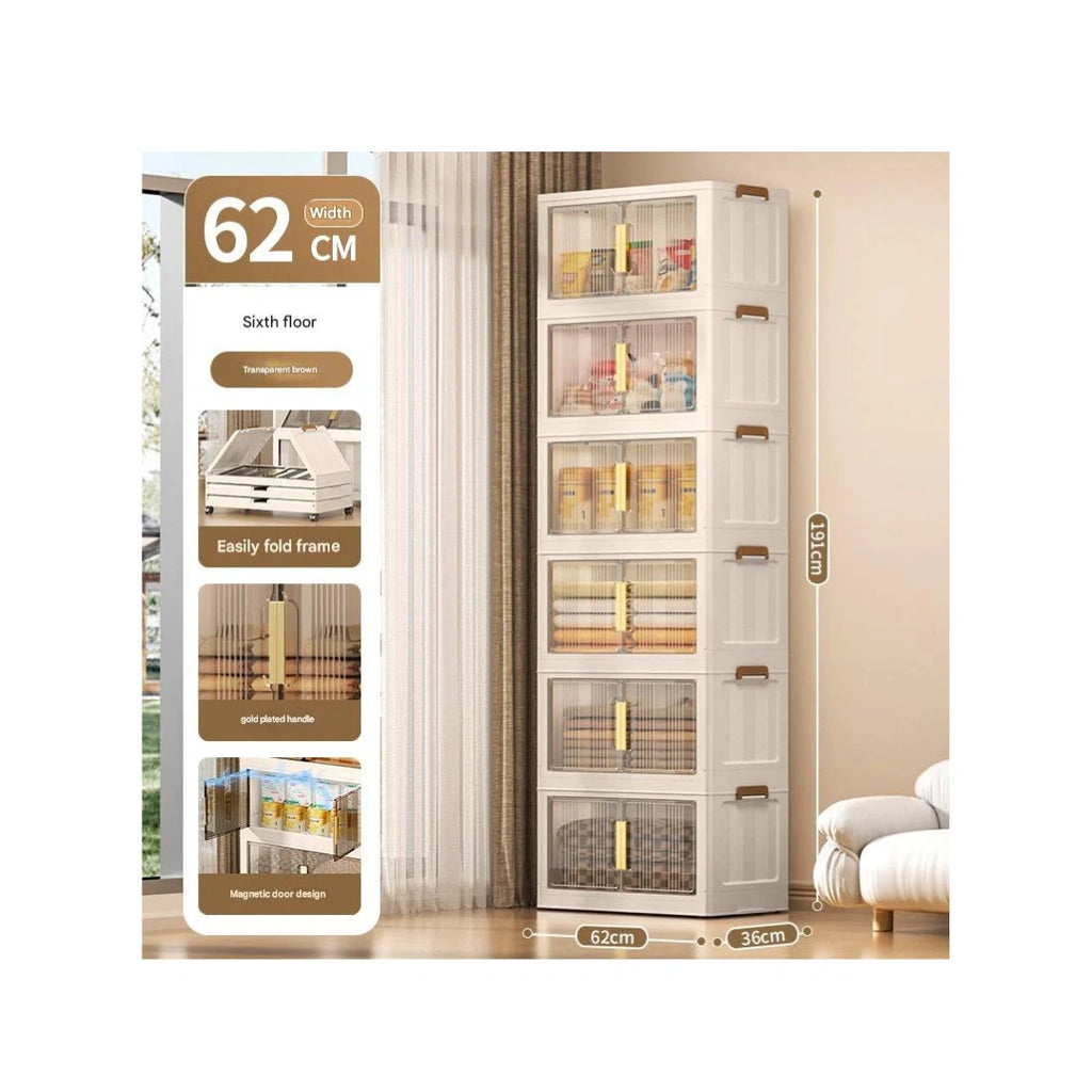 Multipurpose Storage Cabinet with Doors and Shelves for Bedroom