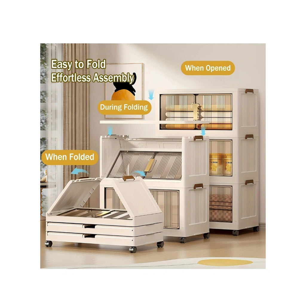 Multipurpose Storage Cabinet with Doors and Shelves for Bedroom