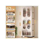 Multipurpose Storage Cabinet with Doors and Shelves for Bedroom