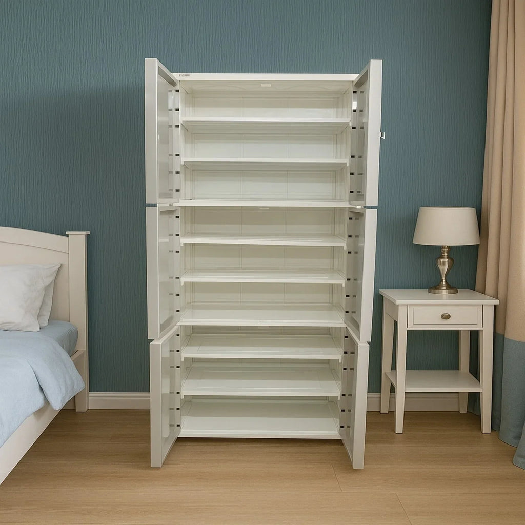 Multipurpose Storage Cabinet with Doors and Shelves for Bedroom
