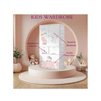 Multi-Storage Kids Clothing Wardrobe with Shelves & Drawers