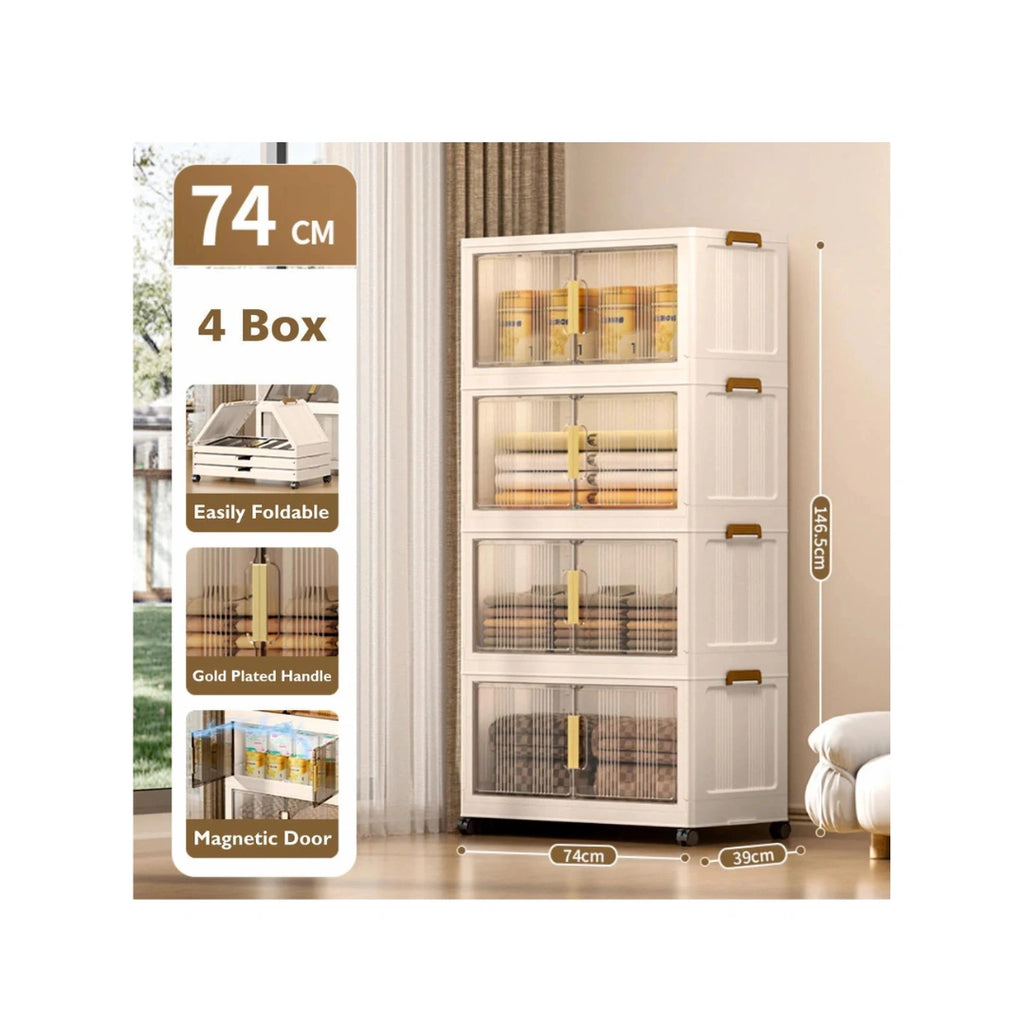 Multipurpose Storage Cabinet with Lockable Doors and Shelves for Bedroom