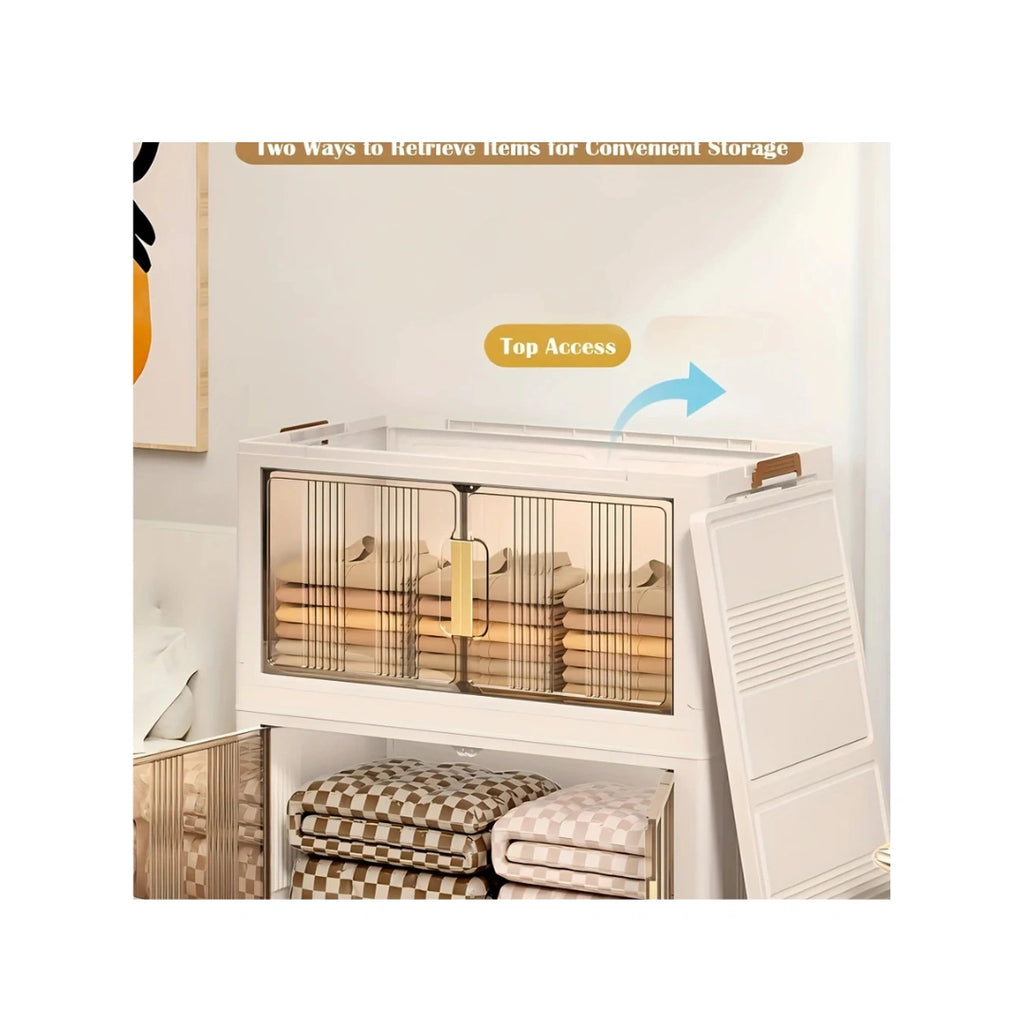 Multipurpose Storage Cabinet with Lockable Doors and Shelves for Bedroom