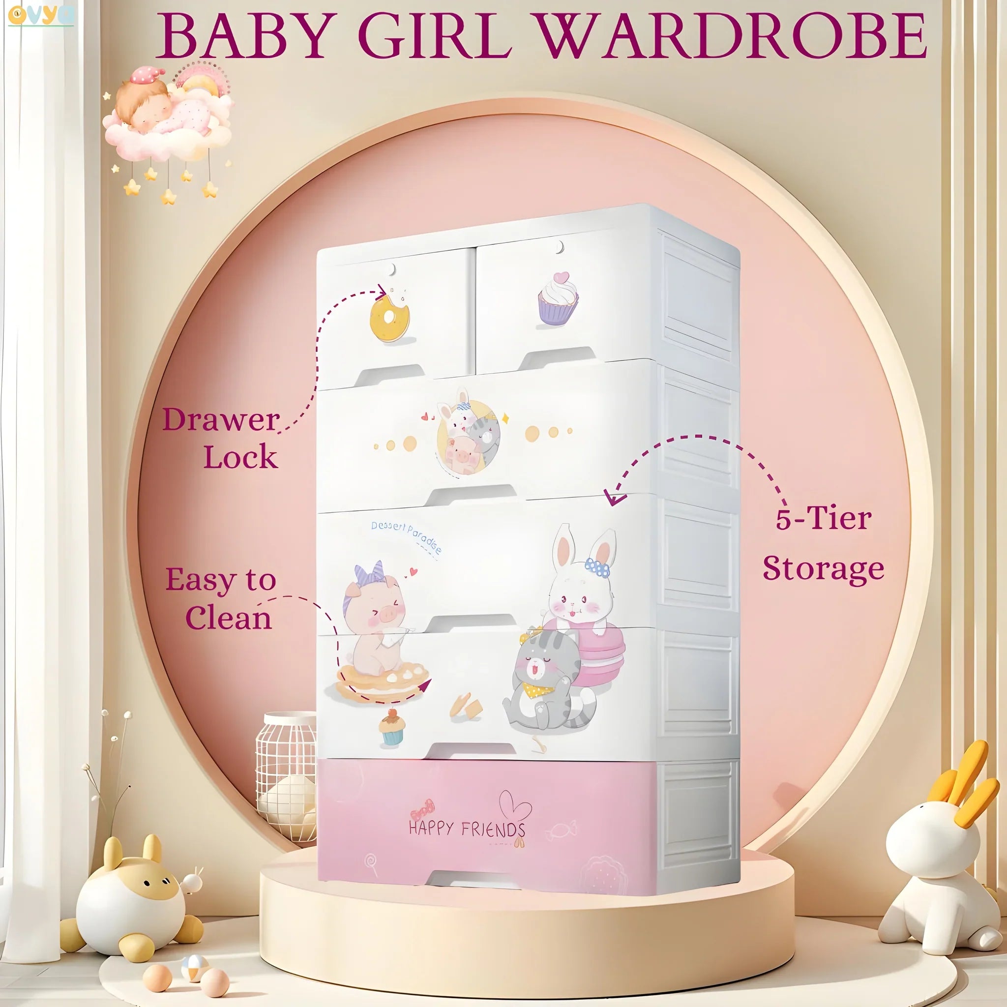 Wardrobe with Shelves for Children’s Clothes & Toy