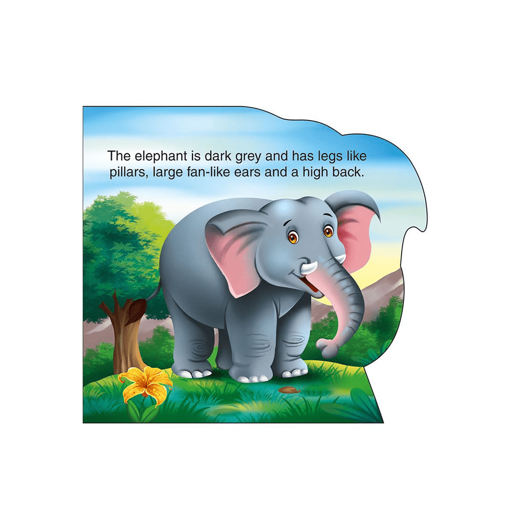 Sawan Books Sawan Presents 'Who Am I' Elephant | Die-Cut Shape Board-Book