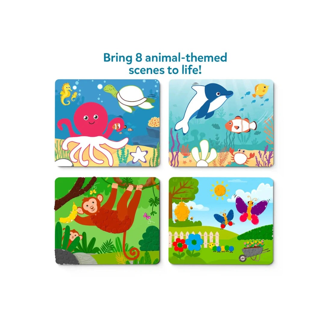 No-Mess Creative Sticker Art Kit with Animal-Themed Activities for Kids